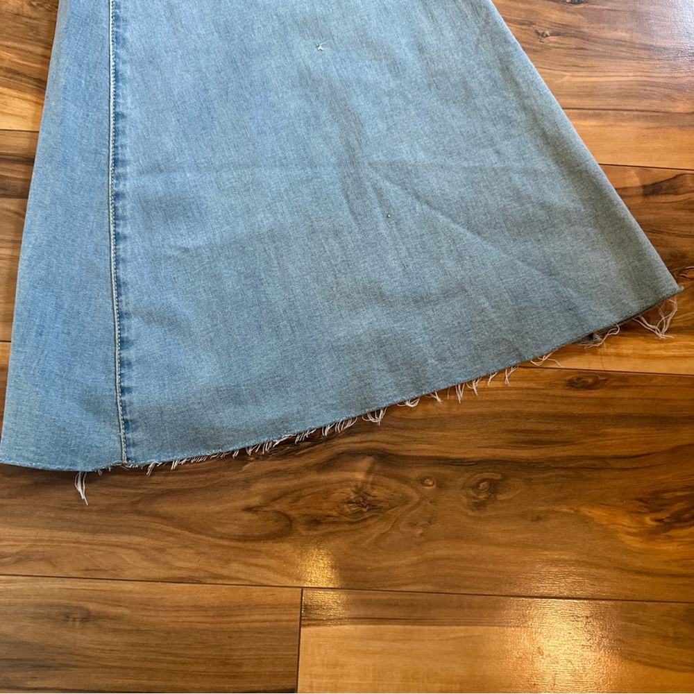 FREE PEOPLE Just Float On Super Flare Bell Bottom Jeans-Blue Rinse-Size 25 (1) - Picture 4 of 16
